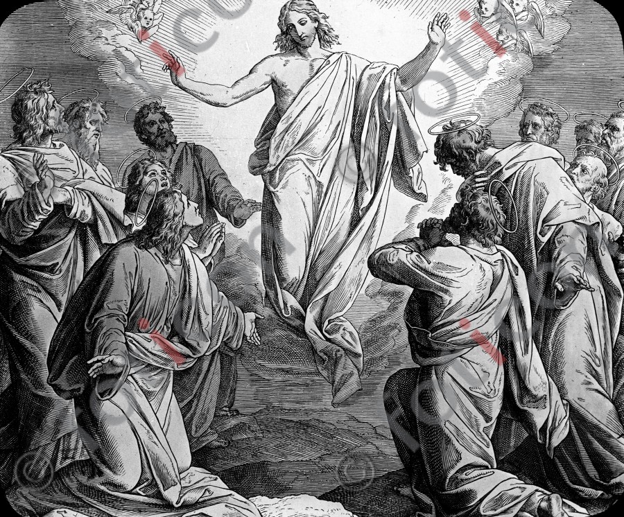 Die Himmelfahrt Jesu | The Ascension of Jesus - Foto foticon-simon-043-sw-055.jpg | foticon.de - Bilddatenbank für Motive aus Geschichte und Kultur